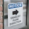Signmission Exhaust Flow Direction Sign With Symbol, 7 in W x Rectangle, Vinyl Decal OS-2PACK-NS-D-710-V-12217 - alternate 5
